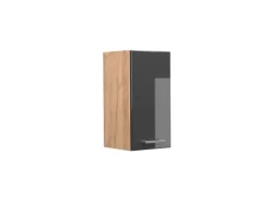 Vicco Hängeschrank R-Line Hängender Küchenschrank Anthrazit Hochglanz/Goldkraft Eiche 30 cm