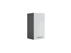Vicco Hängeschrank R-Line Hängender Küchenschrank Weiß Hochglanz/Anthrazit 30 cm