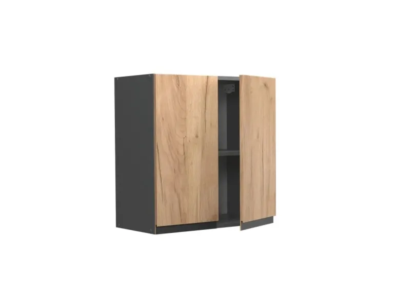 Vicco Hängeschrank R-Line Hängender Küchenschrank Goldkraft Eiche/Anthrazit 60 cm J-Shape