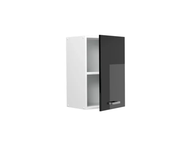 Vicco Hängeschrank R-Line Hängender Küchenschrank Schwarz Hochglanz/Weiß 40 cm