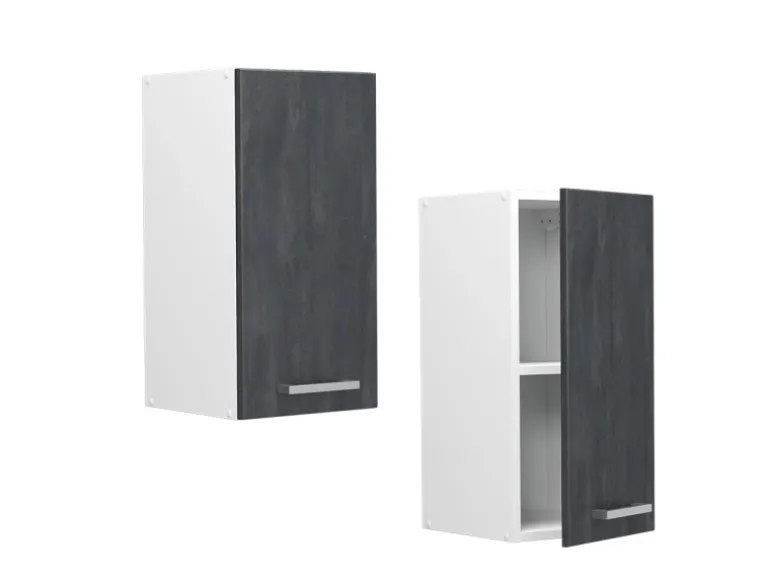 Vicco Hängeschrank R-Line Hängender Küchenschrank Schwarz Beton/Weiß 30 cm
