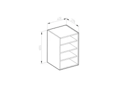 Vicco Hängeschrank R-Line Offener Küchenschrank Goldkraft Eiche 40 cm