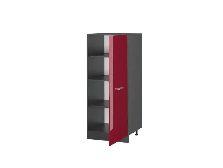 Vicco Hochschrank R-Line Küchenkommode Bordeaux Hochglanz/Anthrazit 60 cm