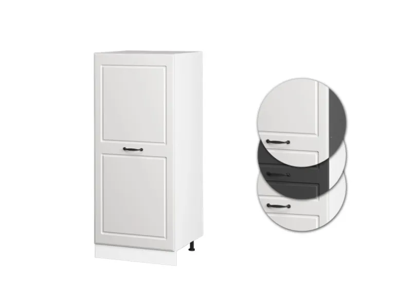 Vicco Hochschrank R-Line Küchenkommode Weiß Landhaus/Weiß 60 cm