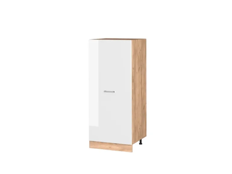 Vicco Hochschrank R-Line Küchenkommode Weiß Hochglanz/Goldkraft Eiche 60 cm
