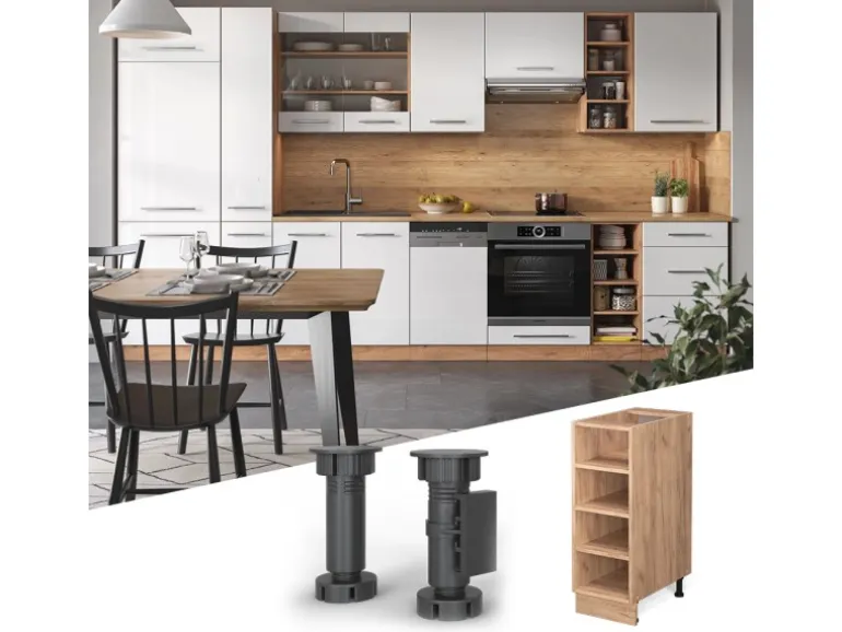 Vicco Küchenregal Fame-Line Offener Küchenschrank Goldkraft Eiche 30 cm AP Eiche