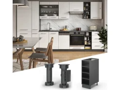 Vicco Küchenregal Fame-Line Offener Küchenschrank Anthrazit 30 cm AP Eiche
