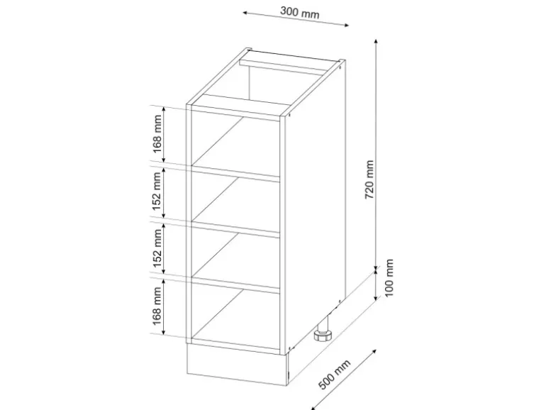 Vicco Küchenregal Fame-Line Offener Küchenschrank Anthrazit 30 cm AP Eiche