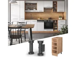 Vicco Küchenregal Fame-Line Offener Küchenschrank Goldkraft Eiche 30 cm AP Anthrazit