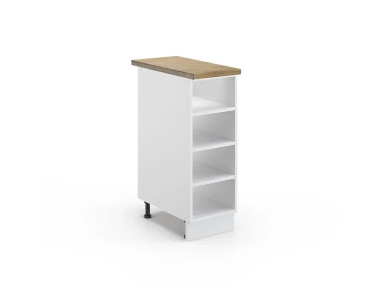 Vicco Küchenregal Fame-Line Offener Küchenschrank Weiß/Weiß 30 cm AP Eiche