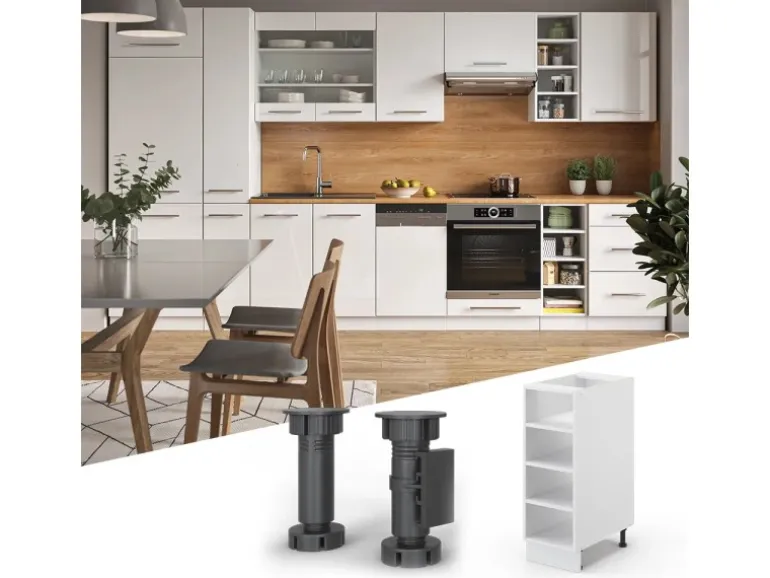 Vicco Küchenregal Fame-Line Offener Küchenschrank Weiß/Weiß 30 cm ohne Arbeitsplatte