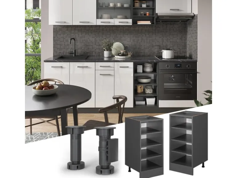 Vicco Küchenregal R-Line Anthrazit/Anthrazit 40 cm ohne Arbeitsplatte