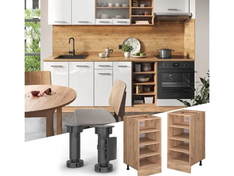 Vicco Küchenregal R-Line Goldkraft Eiche/Goldkraft Eiche 40 cm ohne Arbeitsplatte
