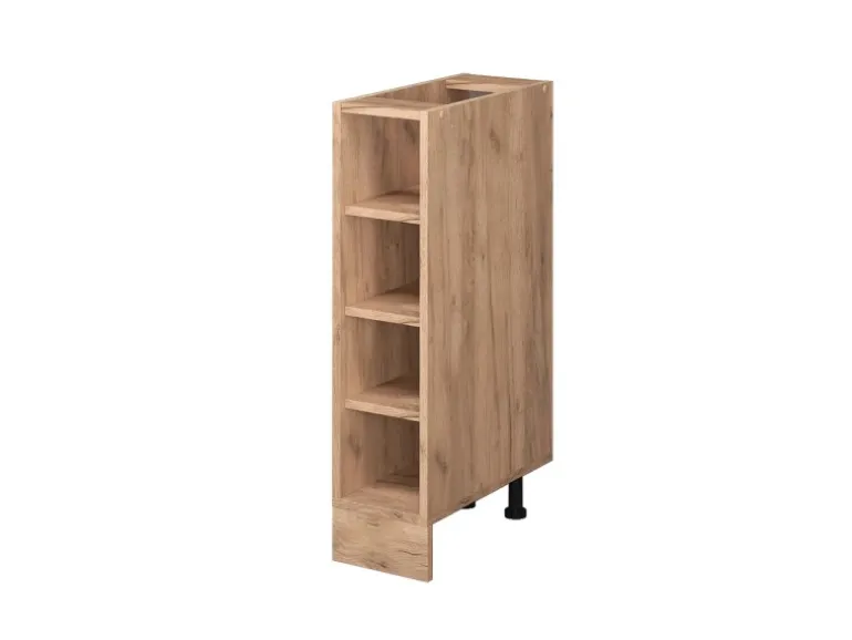 Vicco Küchenregal R-Line Offener Küchenschrank Goldkraft Eiche/Goldkraft Eiche AP Marmor mit Goldkraft Eiche Korpus