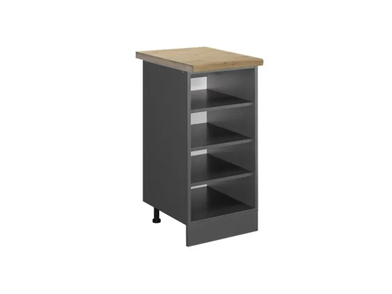Vicco Küchenregal R-Line Offener Küchenschrank Anthrazit 40 cm AP Eiche
