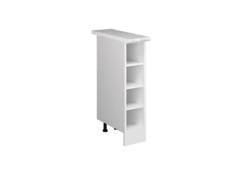 Vicco Küchenregal R-Line Offener Küchenschrank Weiß/Weiß 20 cm AP Marmor
