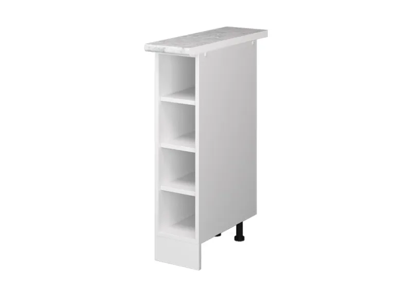 Vicco Küchenregal R-Line Offener Küchenschrank Weiß/Weiß 20 cm AP Marmor