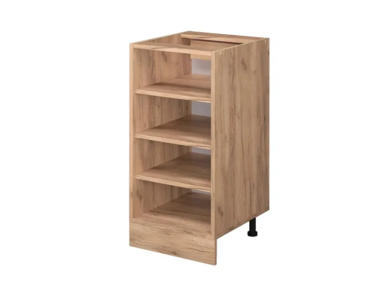 Vicco Küchenregal R-Line Offener Küchenschrank Goldkraft Eiche/Goldkraft Eiche AP Marmor mit Goldkraft Eiche Korpus