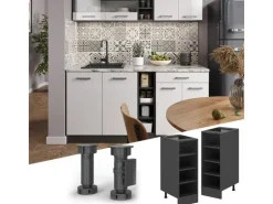 Vicco Küchenregal R-Line Offener Küchenschrank Anthrazit 30 cm ohne Arbeitsplatte