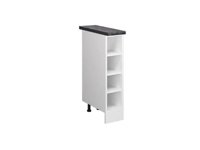 Vicco Küchenregal R-Line Offener Küchenschrank Weiß 20 cm AP Anthrazit
