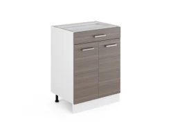 Vicco Küchenschrank R-Line Edelgrau 60 cm mit Schublade ohne Arbeitsplatte