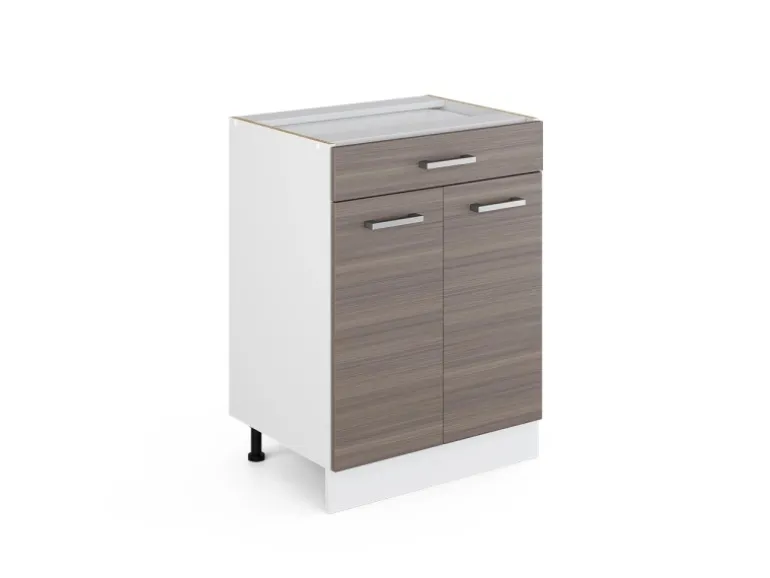 Vicco Küchenschrank R-Line Edelgrau 60 cm mit Schublade ohne Arbeitsplatte