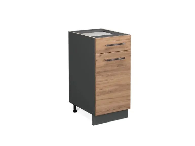 Vicco Küchenunterschrank Fame-Line Goldkraft Eiche/Anthrazit 40 cm ohne Arbeitsplatte