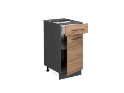 Vicco Küchenunterschrank Fame-Line Goldkraft Eiche/Anthrazit 40 cm ohne Arbeitsplatte