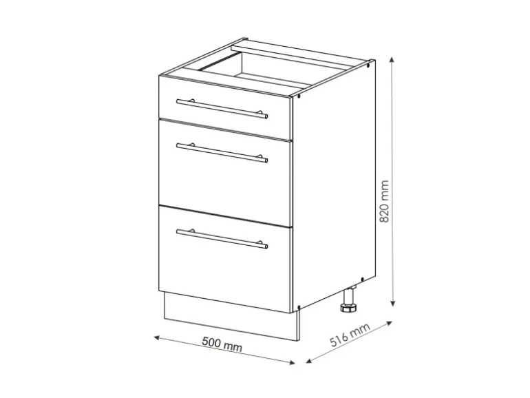 Vicco Küchenunterschrank Fame-Line Grün-Gold Landhaus/Goldkraft Eiche 50 cm AP Eiche