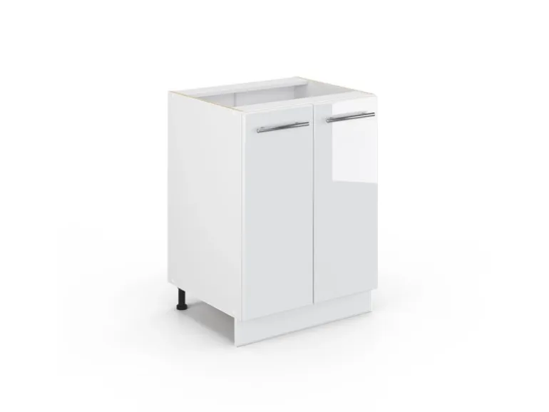 Vicco Küchenunterschrank Fame-Line Weiß Hochglanz/Weiß 60 cm ohne Arbeitsplatte
