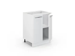 Vicco Küchenunterschrank Fame-Line Weiß Hochglanz/Weiß 60 cm ohne Arbeitsplatte