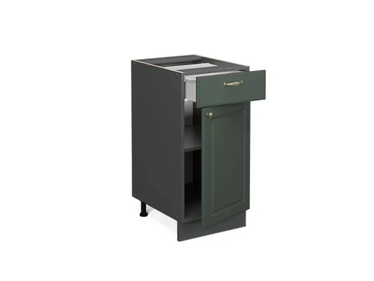 Vicco Küchenunterschrank Fame-Line Grün-Gold Landhaus/Anthrazit 40 cm ohne Arbeitsplatte