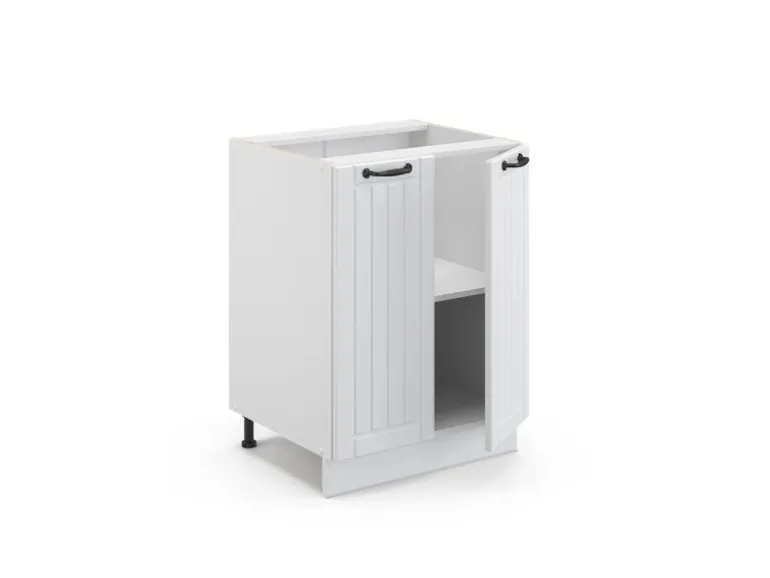 Vicco Küchenunterschrank Fame-Line Weiß Landhaus/Weiß 60 cm ohne Arbeitsplatte