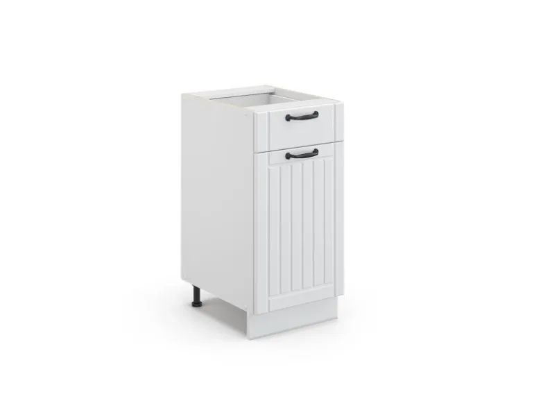 Vicco Küchenunterschrank Fame-Line Weiß Landhaus/Weiß 40 cm ohne Arbeitsplatte