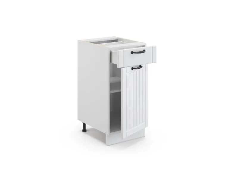Vicco Küchenunterschrank Fame-Line Weiß Landhaus/Weiß 40 cm ohne Arbeitsplatte