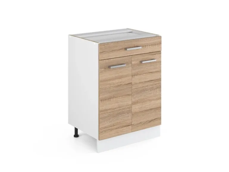 Vicco Küchenunterschrank R-Line Sonoma 60 cm mit Schublade ohne Arbeitsplatte