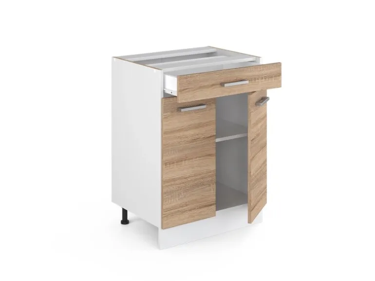 Vicco Küchenunterschrank R-Line Sonoma 60 cm mit Schublade ohne Arbeitsplatte