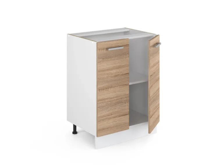 Vicco Küchenunterschrank R-Line Küchenkommode Sonoma/Weiß 60 cm ohne Arbeitsplatte