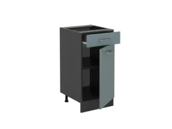 Vicco Küchenunterschrank R-Line Blau-Grau/Anthrazit 40 cm AP Anthrazit