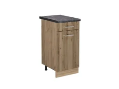 Vicco Küchenunterschrank R-Line Artisan-Eiche/Goldkraft Eiche 40 cm AP Anthrazit