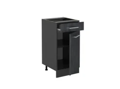 Vicco Küchenunterschrank R-Line Schwarz Beton/Anthrazit 40 cm AP Anthrazit