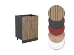 Vicco Küchenunterschrank R-Line Artisan-Eiche/Anthrazit 60 cm ohne Arbeitsplatte