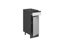 Vicco Küchenunterschrank R-Line Weiß/Anthrazit 30 cm J-Shape ohne Arbeitsplatte