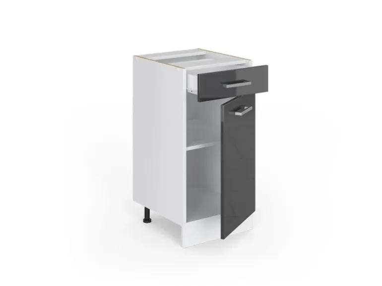 Vicco Küchenunterschrank R-Line Anthrazit Hochglanz/Weiß 40 cm ohne Arbeitsplatte
