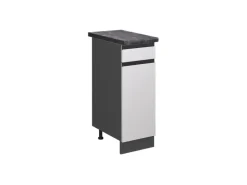 Vicco Küchenunterschrank R-Line Schubladenschrank für die Küche Weiß/Anthrazit 30 cm AP Anthrazit