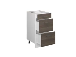 Vicco Küchenunterschrank R-Line Grau/Weiß 40 cm mit Schubladen ohne Arbeitsplatte