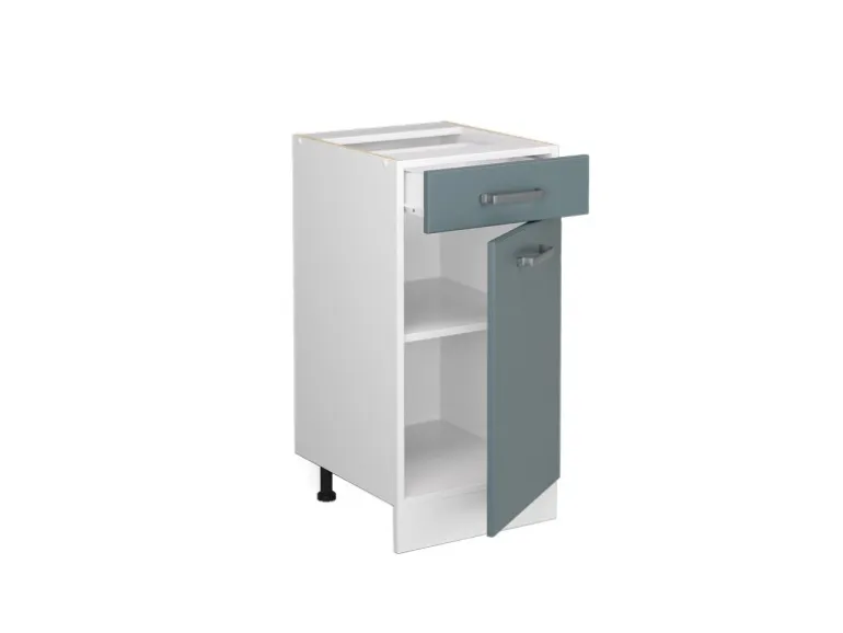 Vicco Küchenunterschrank R-Line Schubladenschrank für die Küche Blau-Grau/Weiß 40 cm AP Anthrazit