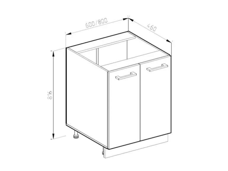 Vicco Küchenunterschrank R-Line Küchenkommode Weiß Landhaus/Weiß 60 cm AP Marmor