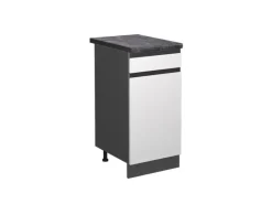 Vicco Küchenunterschrank R-Line Schubladenschrank für die Küche Weiß/Anthrazit 40 cm AP Anthrazit