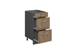 Vicco Küchenunterschrank R-Line Artisan-Eiche/Anthrazit 40 cm mit Schubladen ohne Arbeitsplatte